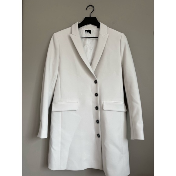 THE KOOPLES Short Crepe Blazer Dress in White - Picture 2 of 3